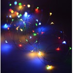 10M 100 LED Micro Bead Lights on Copper Wire - Multi Colour (Battery Power)